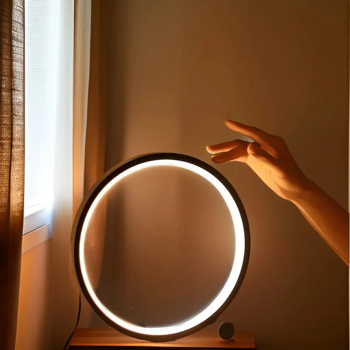 Dimmable LED Night Light - LumaCircle-Black-Nora Luxe