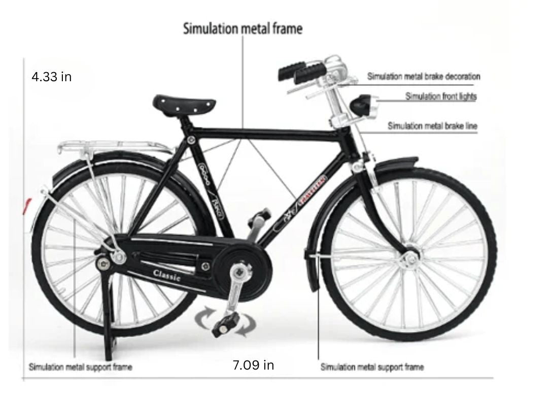 DIY Bike Model Scale - RetroCycle-Black (do-it-yourself)-Nora Luxe