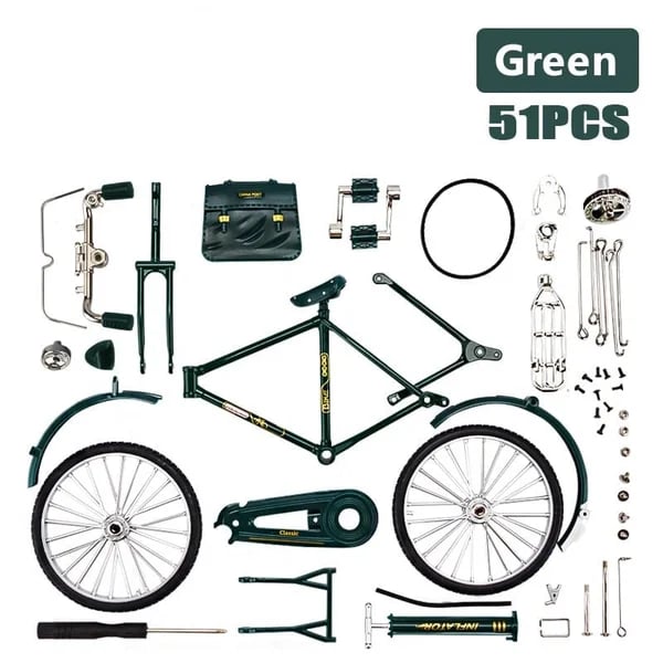 DIY Bike Model Scale - RetroCycle-Green (do-it-yourself)-Nora Luxe