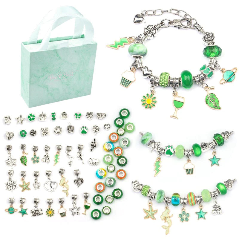 DIY Bracelet Set for Creative Moments - SparkleBands-Green-Nora Luxe