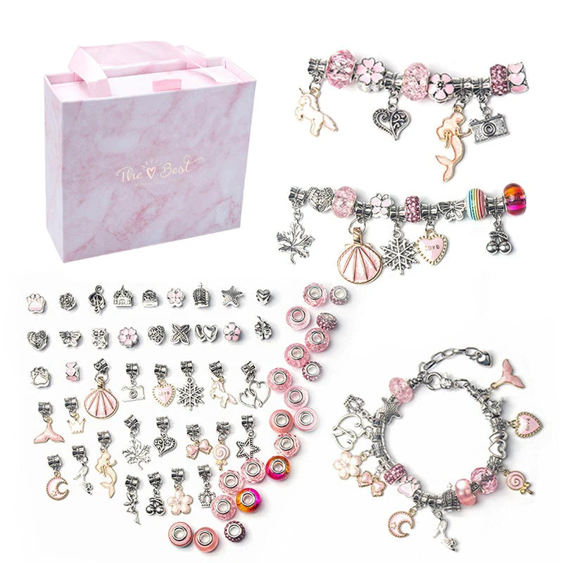 DIY Bracelet Set for Creative Moments - SparkleBands-Pink-Nora Luxe