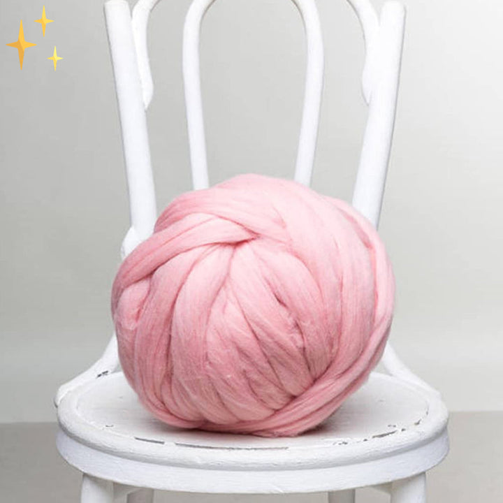 DIY Chunky XL Wool Yarn for Super Soft Blanket - CosyWeave-Soft blue-Nora Luxe