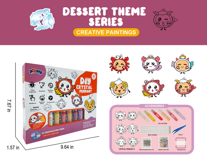 Do-It-Yourself Keyring Painting Kit - SparkleArt-Christmas-Nora Luxe