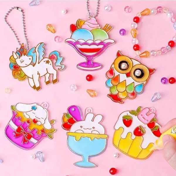 Do-It-Yourself Keyring Painting Kit - SparkleArt-Christmas-Nora Luxe