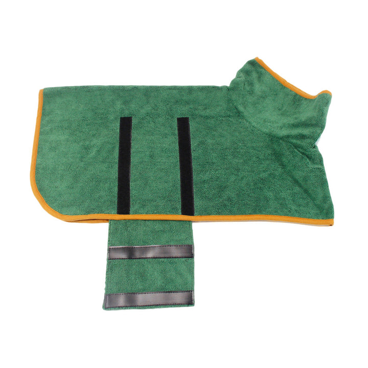 Dog bathrobe - DryPaws-Green-S-Nora Luxe