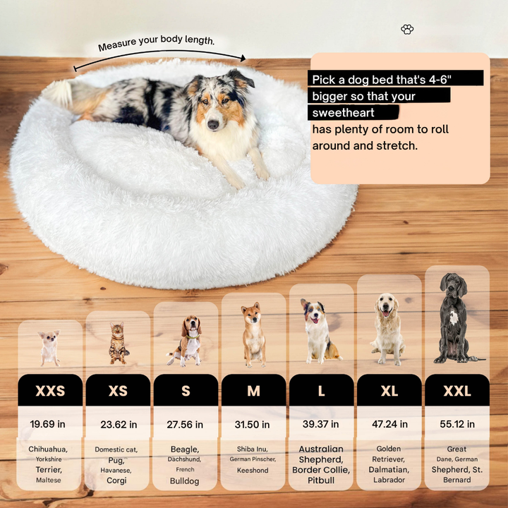 Dog Bed Fluffy Plus - The Original-Gray-XXS - 19.7in-Nora Luxe