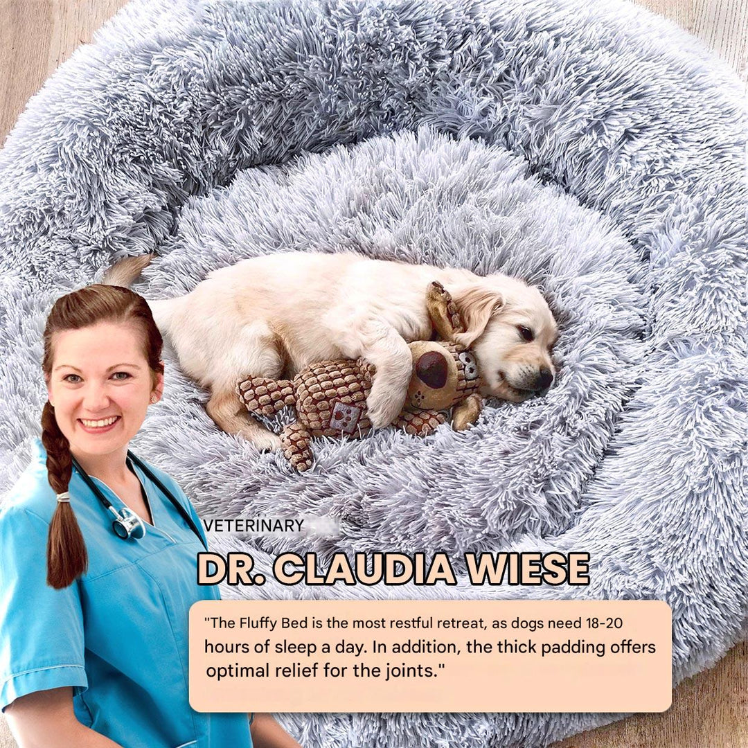 Dog Bed Fluffy Plus - The Original-Gray-XXS - 19.7in-Nora Luxe