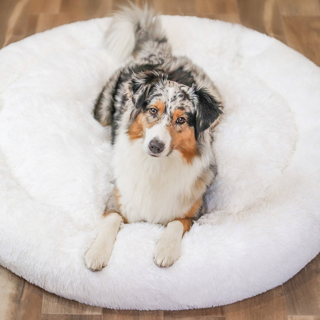 Dog Bed Fluffy Plus - The Original-White-XXS - 19.7in-Nora Luxe