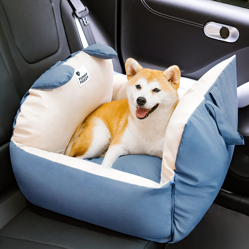 Dog Car Bed - BearBuddy-Blue-Single-Nora Luxe