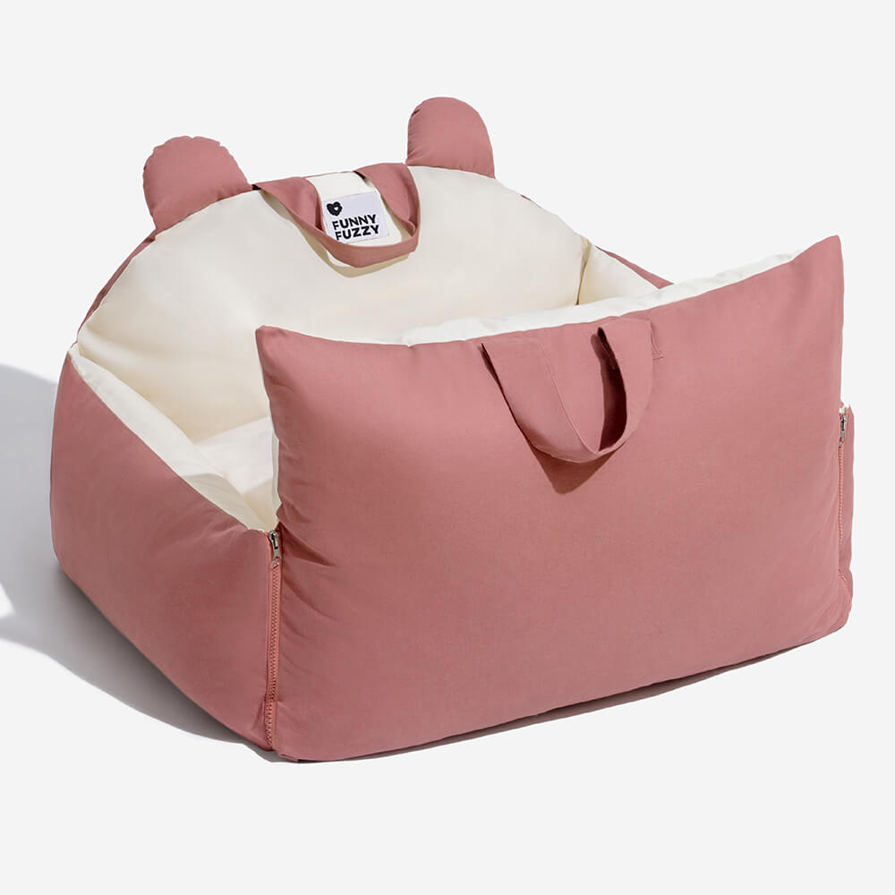 Dog Car Bed - BearBuddy-Pink-Single-Nora Luxe