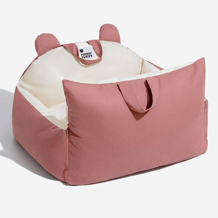 Dog Car Bed - BearBuddy-Pink-Single-Nora Luxe