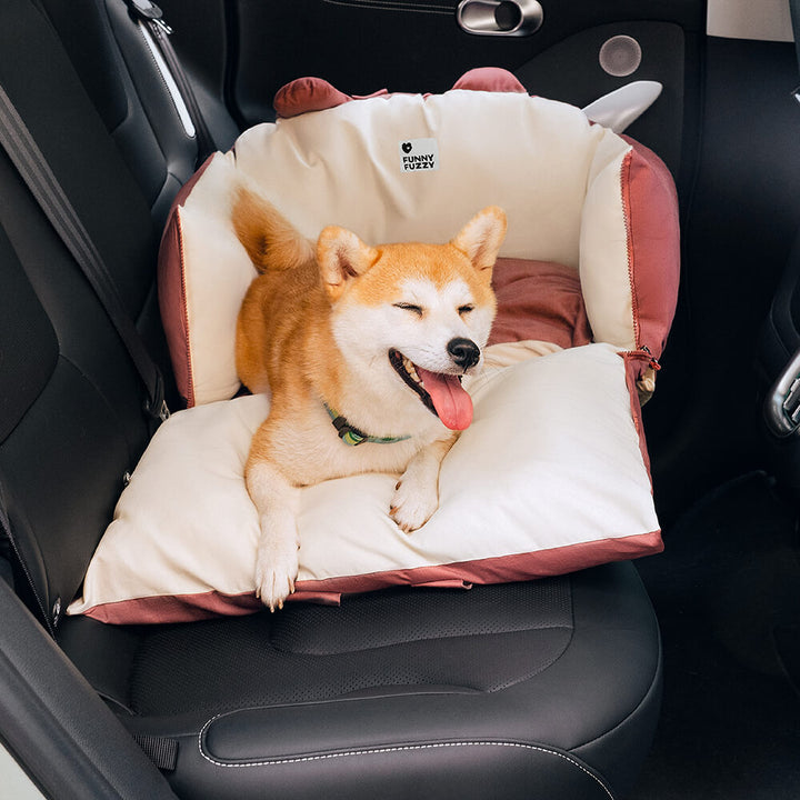 Dog Car Bed - BearBuddy-Pink-Single-Nora Luxe