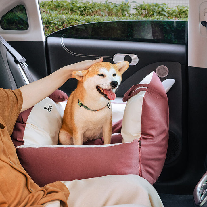 Dog Car Bed - BearBuddy-Pink-Single-Nora Luxe