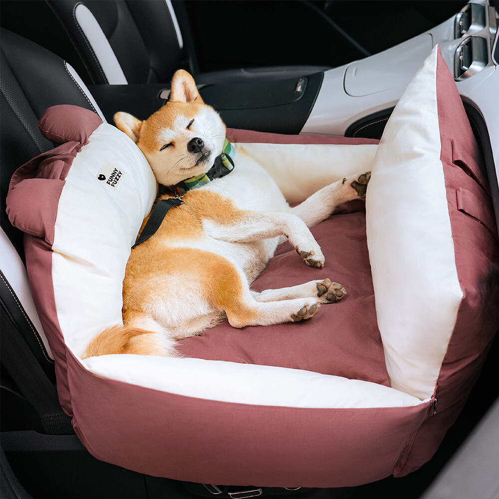 Dog Car Bed - BearBuddy-Pink-Single-Nora Luxe