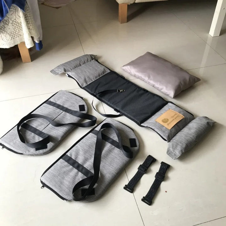 Dog Car Safety Travel Bag - SafePaws-Gray-Nora Luxe