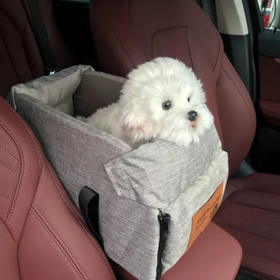 Dog Car Safety Travel Bag - SafePaws-Gray-Nora Luxe