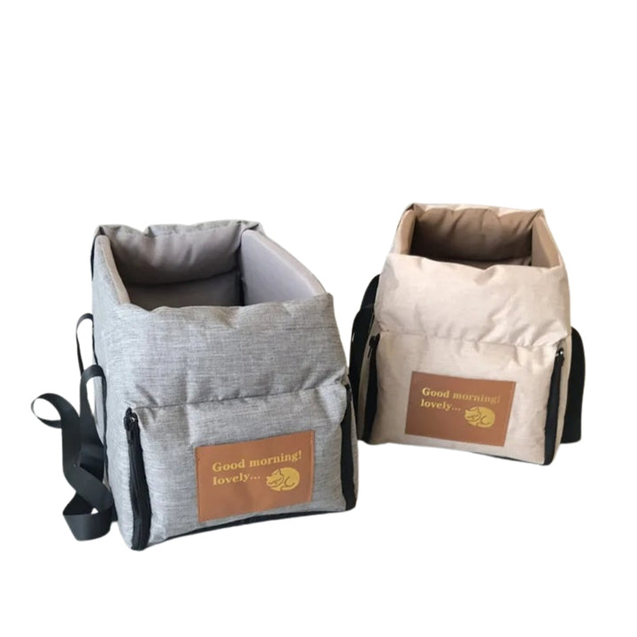 Dog Car Safety Travel Bag - SafePaws-Gray-Nora Luxe