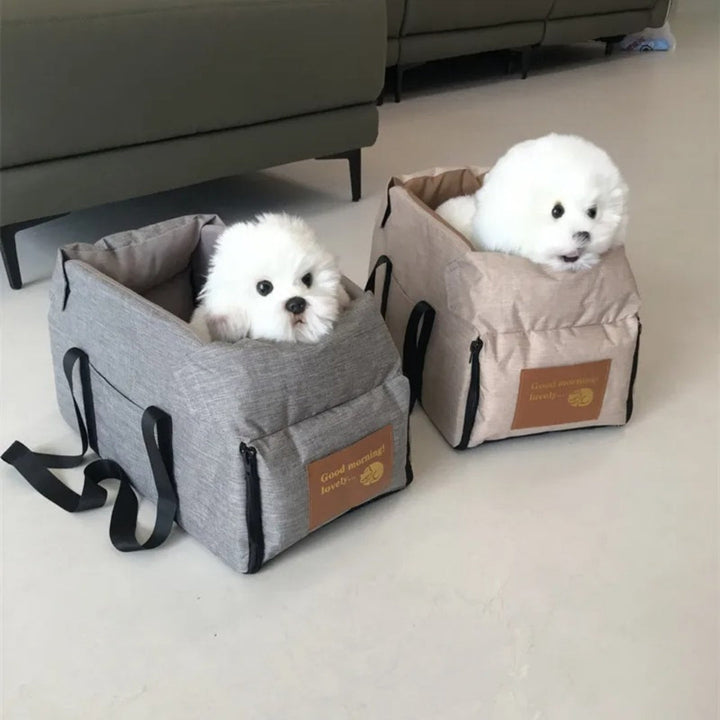 Dog Car Safety Travel Bag - SafePaws-Gray-Nora Luxe