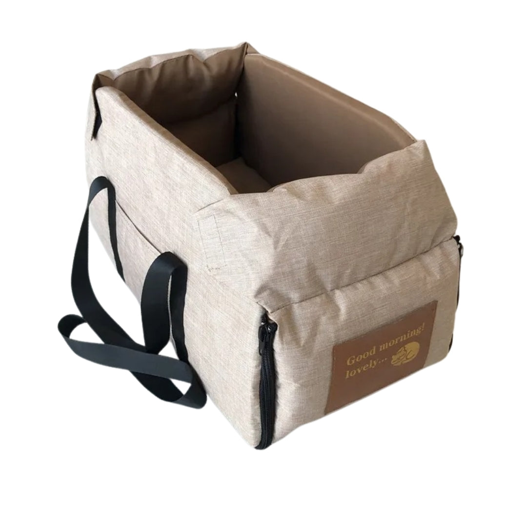 Dog Car Safety Travel Bag - SafePaws-Khaki-Nora Luxe