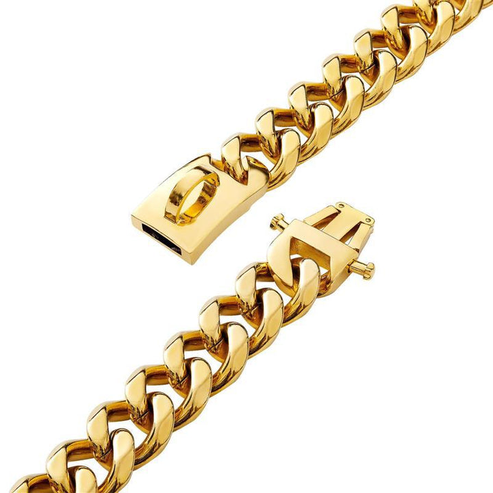 Dog Collar - TitanSteel-Gold-17.72 inches-Nora Luxe