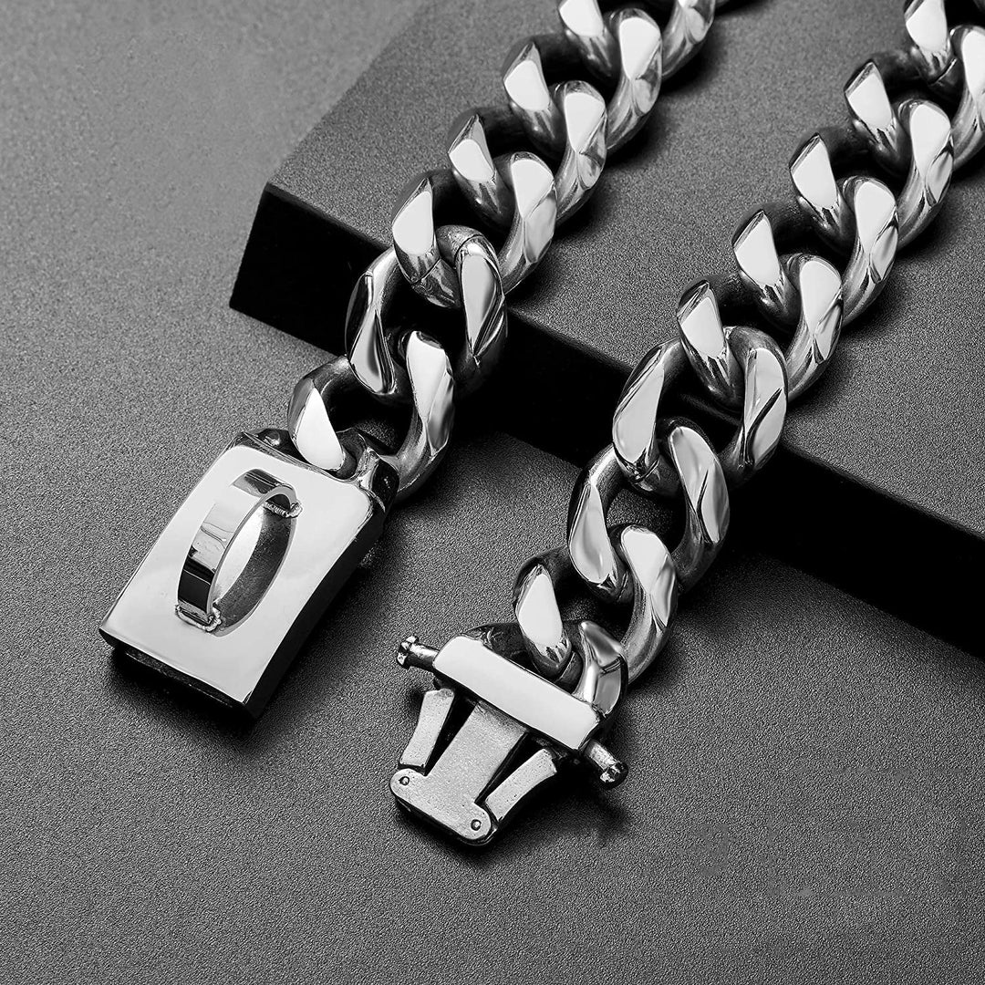Dog Collar - TitanSteel-Gold-17.72 inches-Nora Luxe