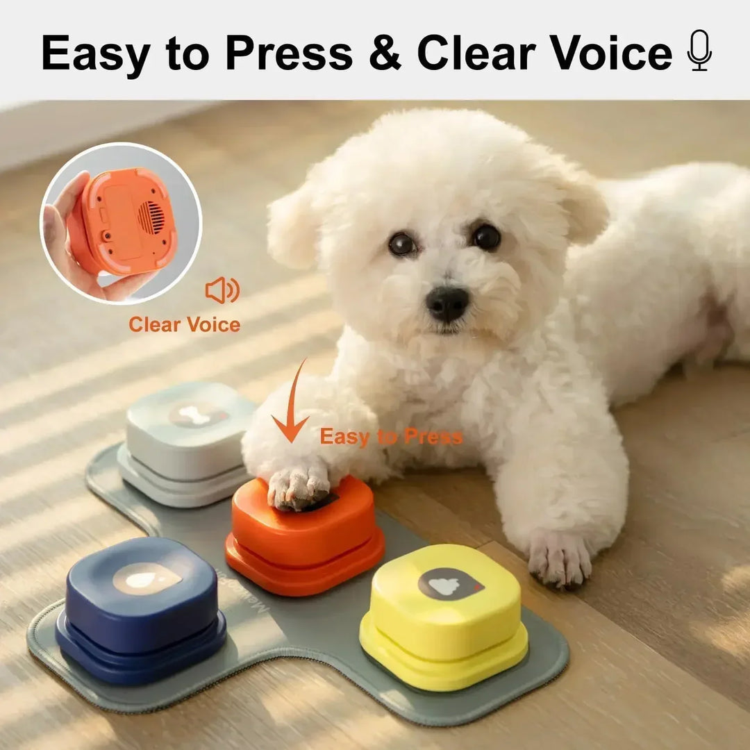 Dog Communication Buttons Set - BarkTalk-2 Pieces-Nora Luxe