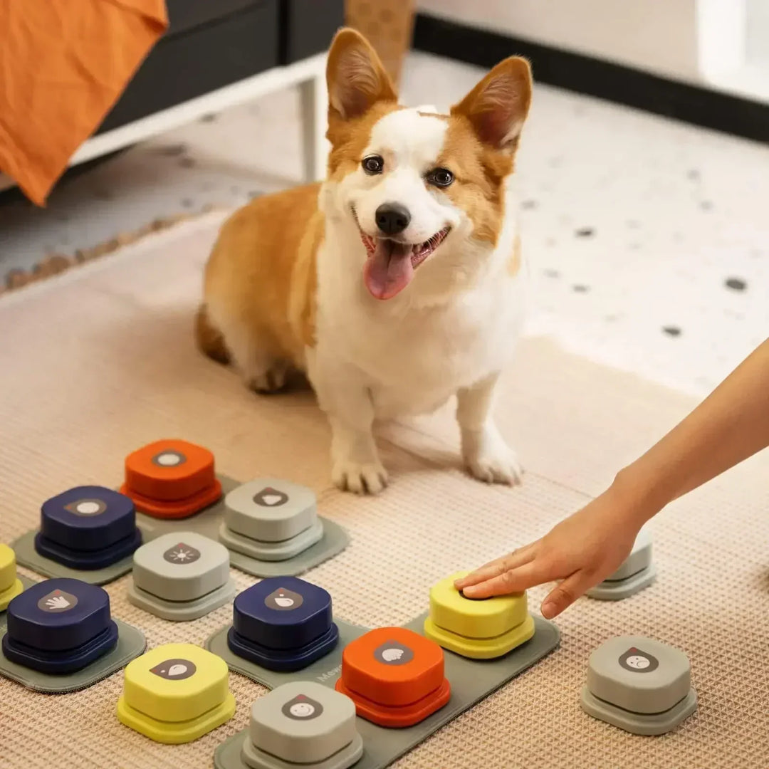 Dog Communication Buttons Set - BarkTalk-2 Pieces-Nora Luxe