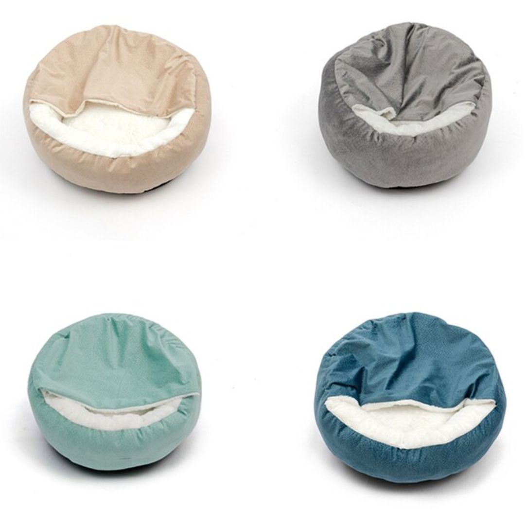 Dog Cuddle Cave - SnuggleNest-Gray-S (25.59 inches)-Nora Luxe