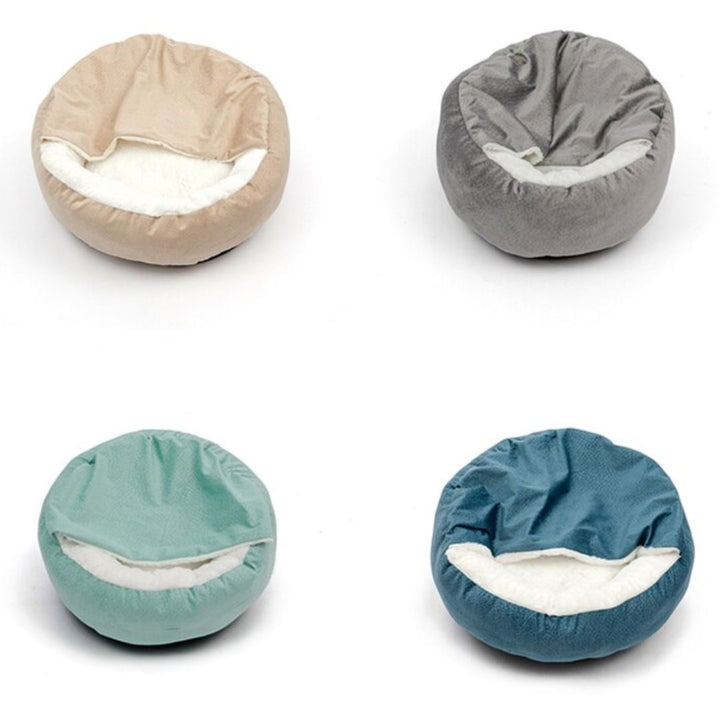 Dog Cuddle Cave - SnuggleNest-Gray-S (25.59 inches)-Nora Luxe