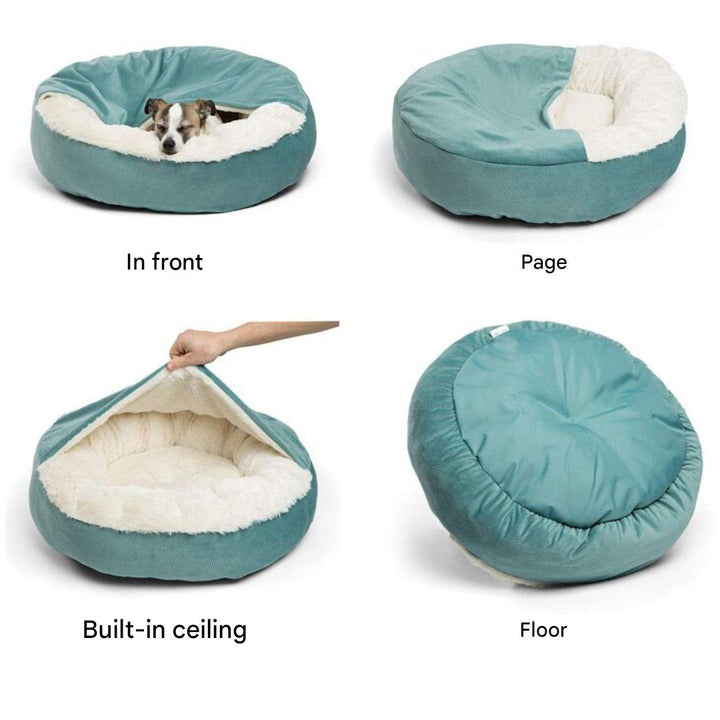 Dog Cuddle Cave - SnuggleNest-Gray-S (25.59 inches)-Nora Luxe