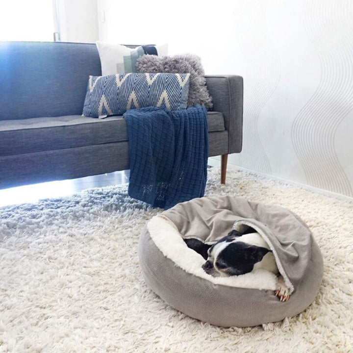 Dog Cuddle Cave - SnuggleNest-Gray-S (25.59 inches)-Nora Luxe