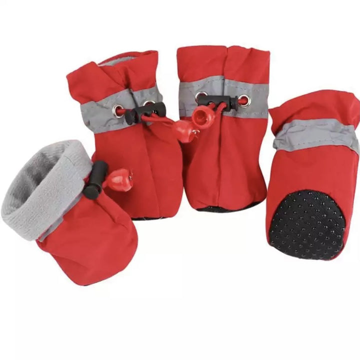 Dog Gloves - Pawsome Winter Walkies-Red-XS 2.20-14.41 lbs.-Nora Luxe