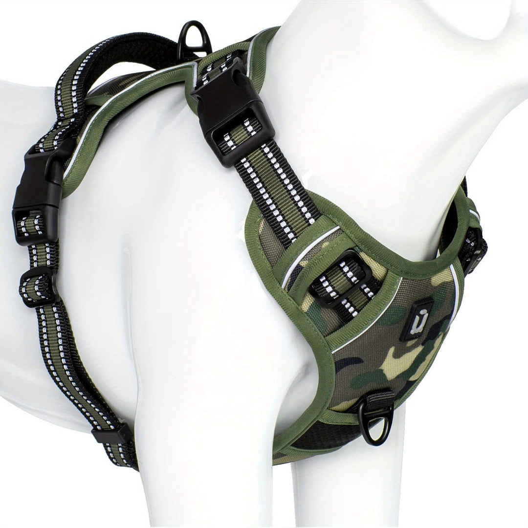 Dog harness - SafeWalk-Olive Green-S-Nora Luxe