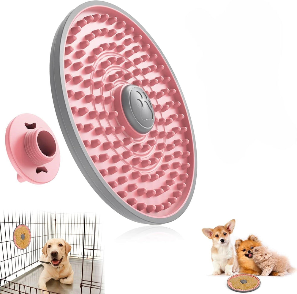 Dog Lick Mat – Feeding Bowl for Anxiety Relief-Pink-Nora Luxe