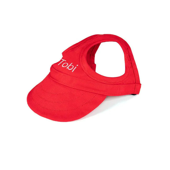 Dog Sun Cap for UV Protection-Red-S - Small Sized Dogs (Weight under 22.04 lbs)-Nora Luxe