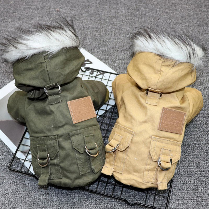 Dog Winter Coat - FrostPaws-Khaki-XS-Nora Luxe