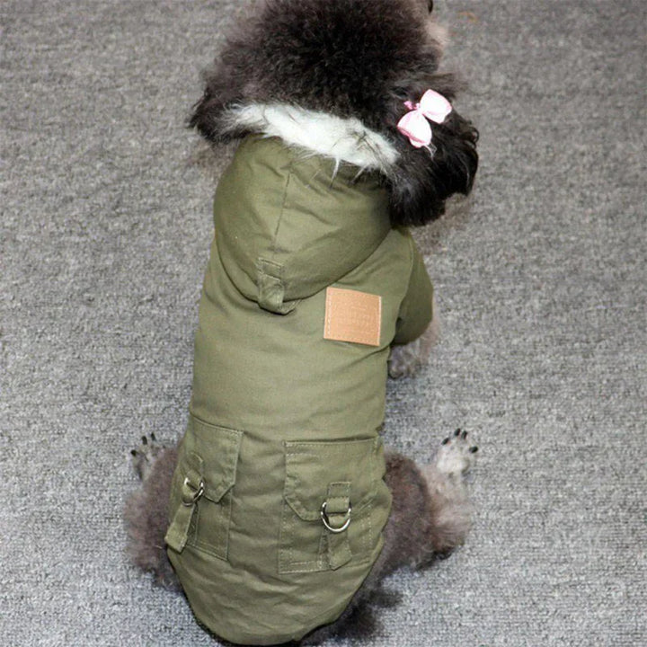 Dog Winter Coat - FrostPaws-Khaki-XS-Nora Luxe