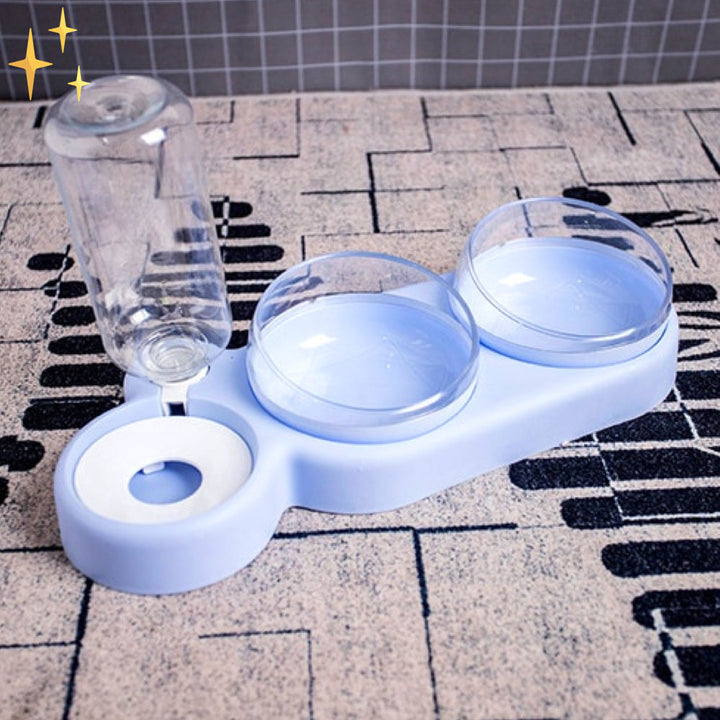 Double Bowl with Automatic Water Filler - HydraFeeder-Blue-Nora Luxe