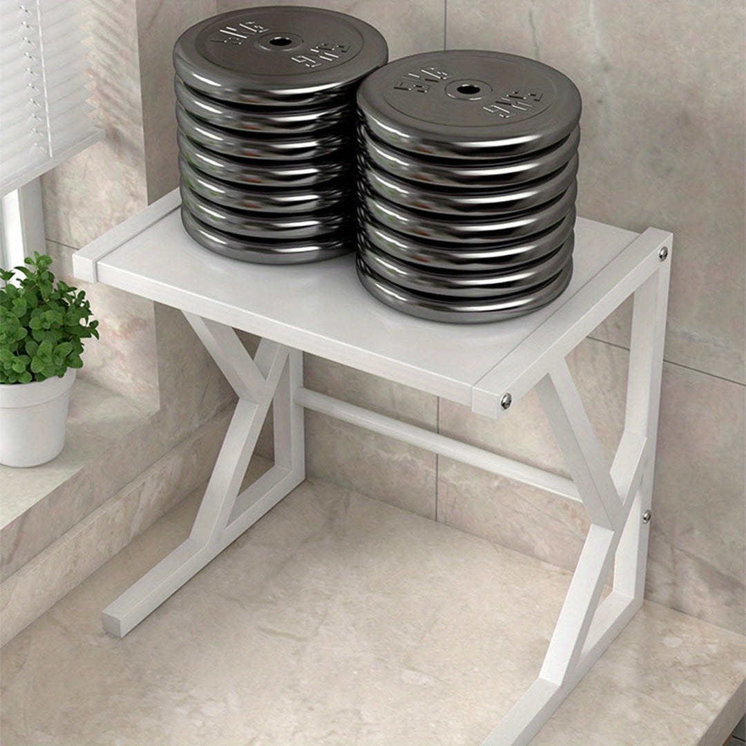 Double Layer Kitchen Storage Rack - Milan-15.75 inches - White-Nora Luxe