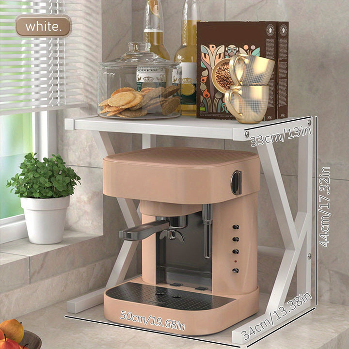 Double Layer Kitchen Storage Rack - Milan-15.75 inches - White-Nora Luxe