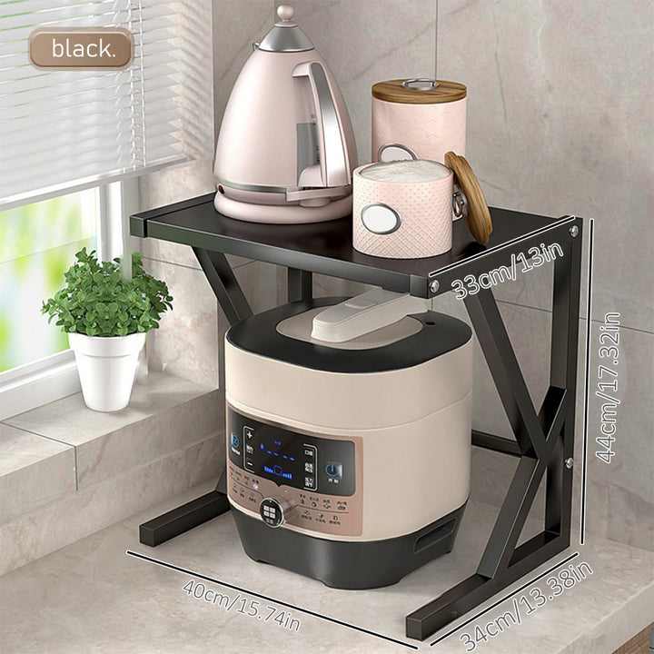 Double Layer Kitchen Storage Rack - Milan-15.75 inches - White-Nora Luxe