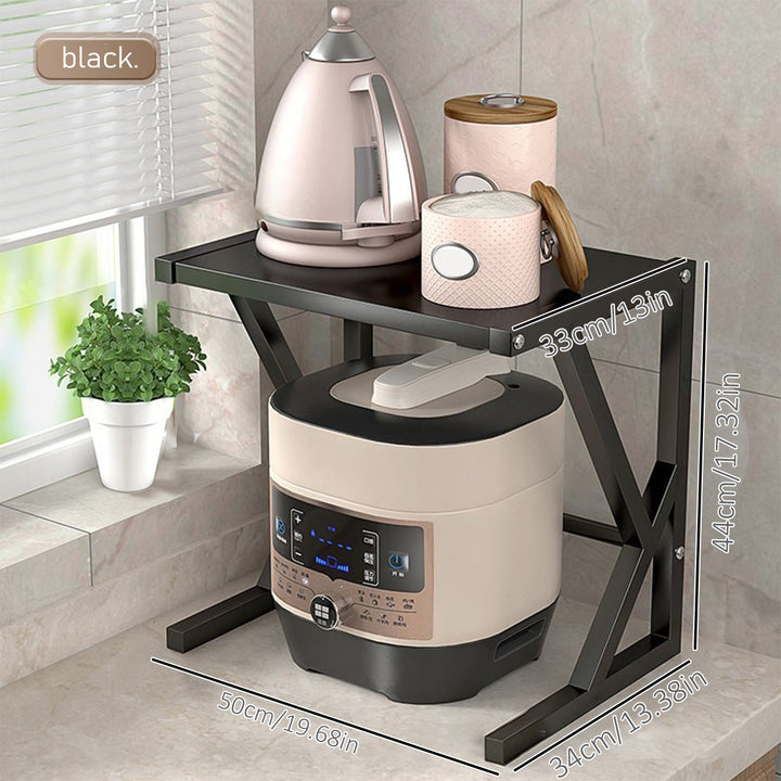 Double Layer Kitchen Storage Rack - Milan-15.75 inches - White-Nora Luxe
