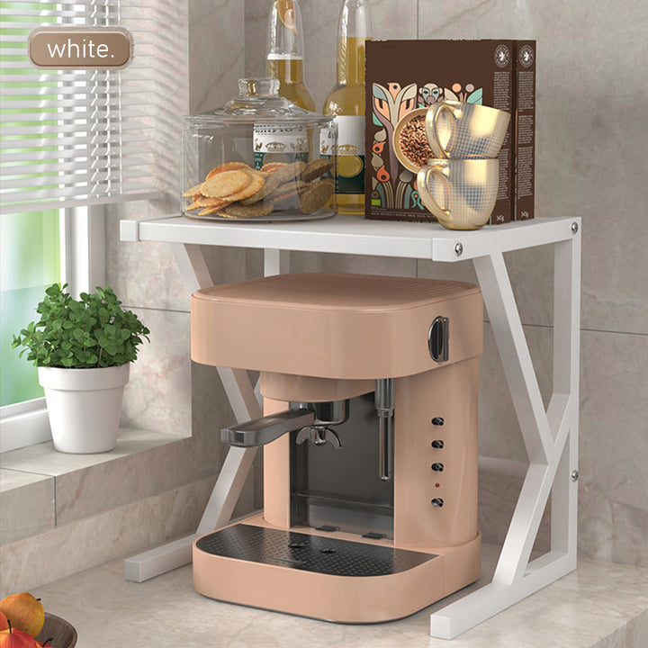 Double Layer Kitchen Storage Rack - Milan-15.75 inches - White-Nora Luxe