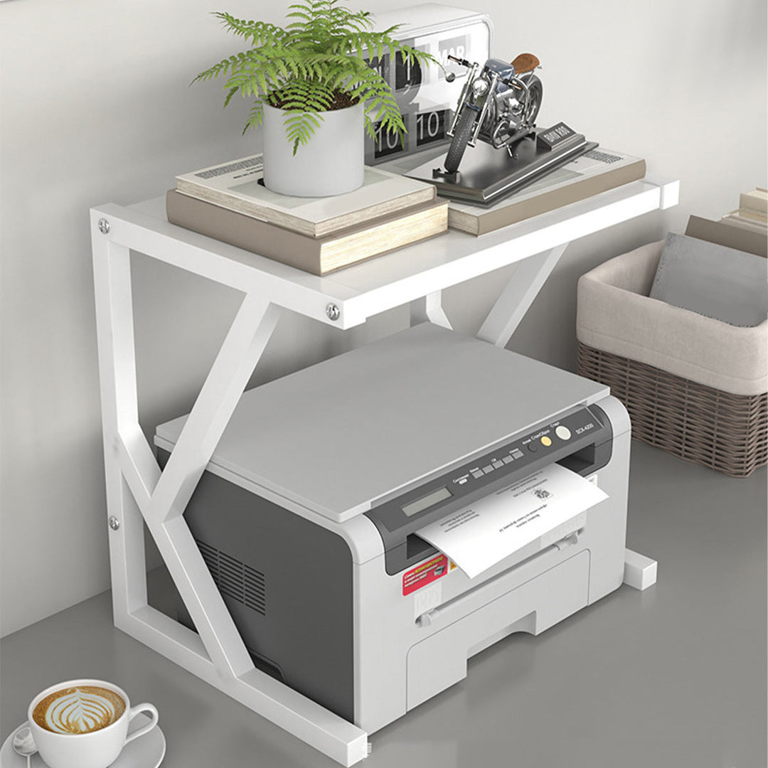 Double Layer Kitchen Storage Rack - Milan-15.75 inches - White-Nora Luxe