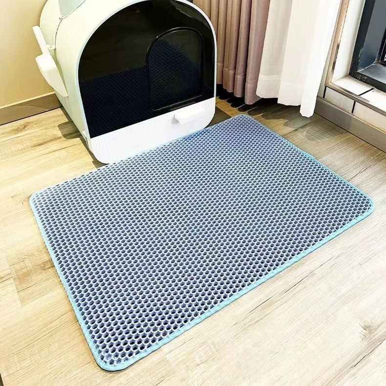 Double-layered Cat Litter Mat (Buy 1 Get 1 Free!) – PawCatch-Blue-12×12 in-Nora Luxe