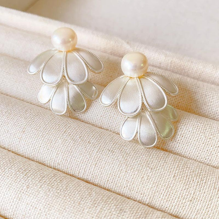 Double Layered Flower Blado Earrings - Lunara-Nora Luxe