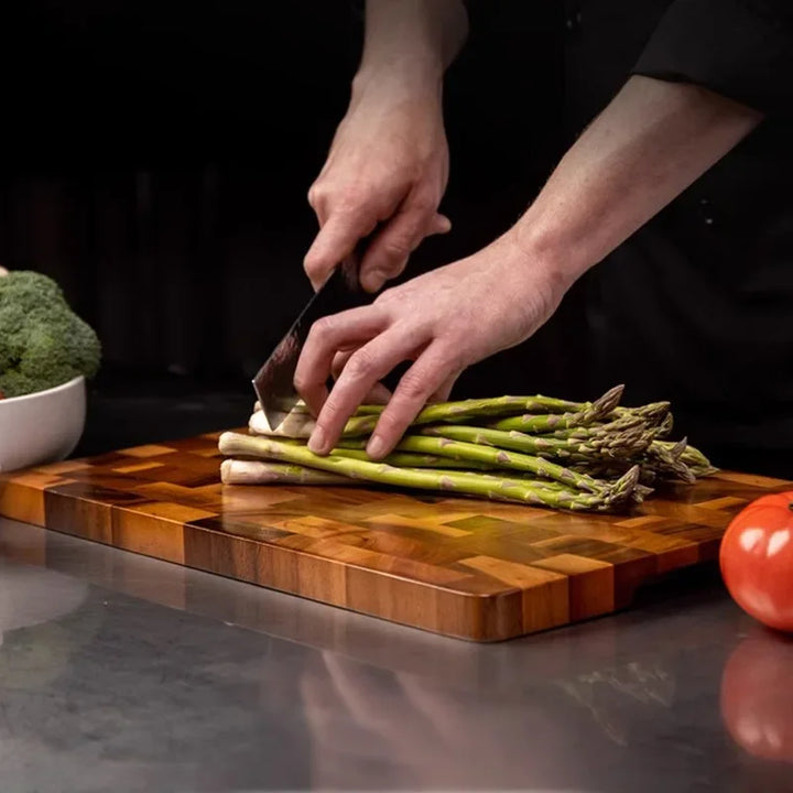 Double-sided Chopping Board - TimberFlow-Small: 11.02 × 7.09 × 0.47 in-Nora Luxe