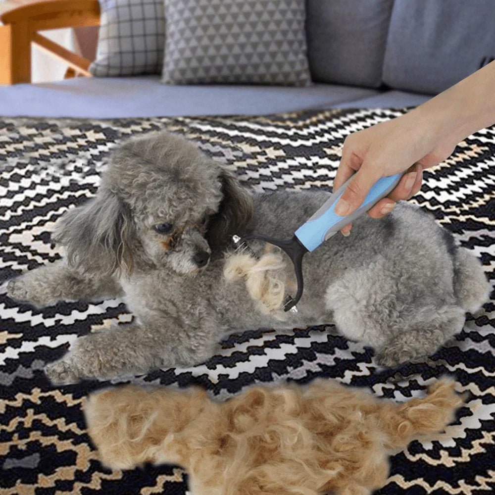 Double-Sided Hair Removal Comb for Pets - SmoothGroom-Blue-Nora Luxe