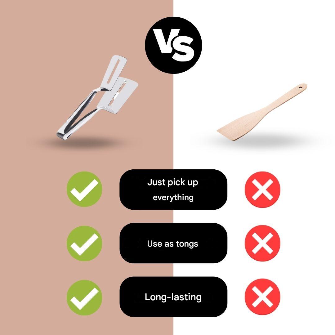 Double-Sided Stainless Steel Spatula - DuoFlip-Nora Luxe