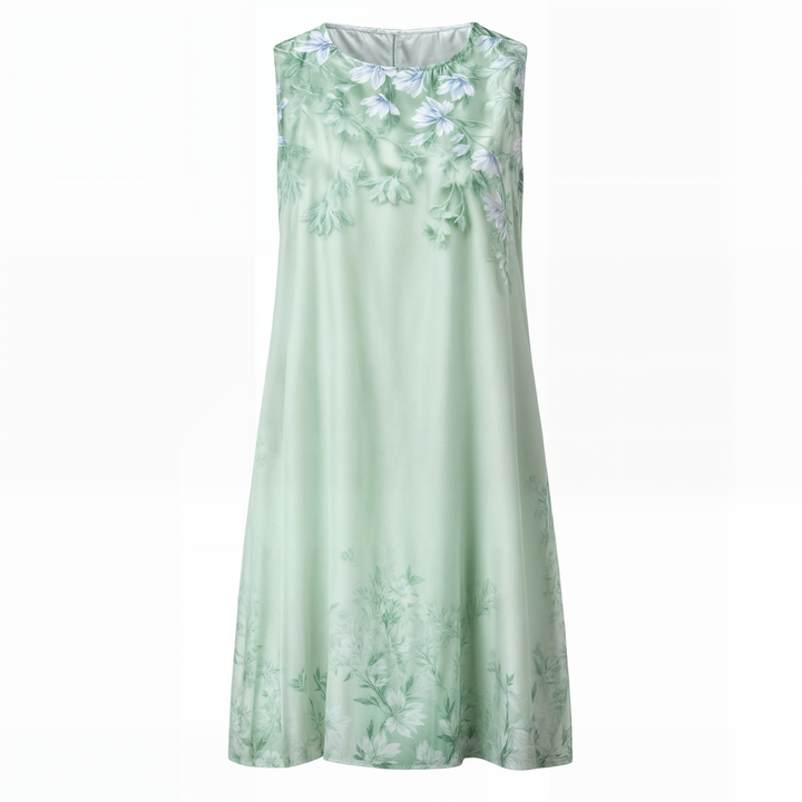 Dress with floral pattern – Eliana-Light blue-S-Nora Luxe